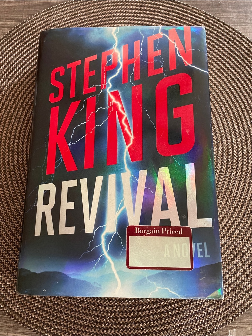Stephen King "Revival" Hardcover Novel - Red & White Text on Stormy Blue Cover